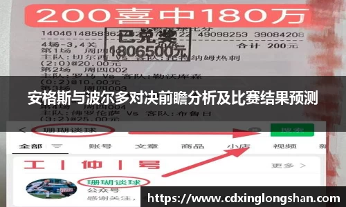 安格斯与波尔多对决前瞻分析及比赛结果预测